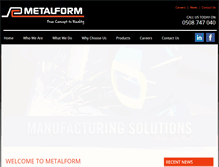 Tablet Screenshot of metalform.co.nz